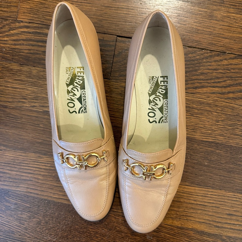 Salvatore Ferragamo Women's Tan Loafers